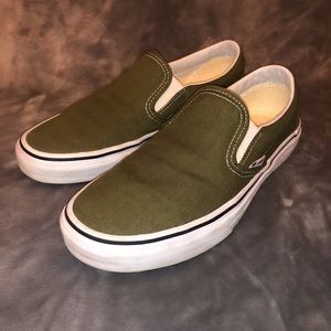 🍃Army Green Slip on Vans
